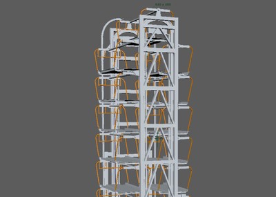 pcx垂直循环立体车库三维动画